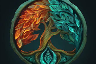 make a fantasy, rpg, sci fi, steam animated game logo