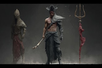 create warhammer style dark fantasy art