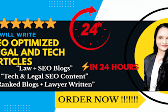write SEO optimized legal articles and law firm website content