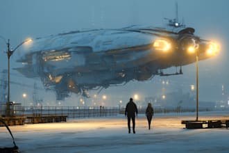 draw a sci fi spaceship art