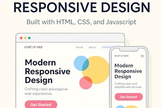 design a custom HTML CSS js animated landing page
