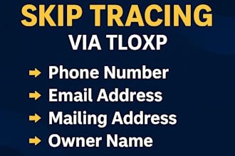 provide bulk real estate skip tracing using tloxp within 24 hours