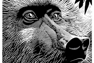 create linocut illustration linocut style animal illustration animal linocut