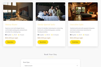 design and develop a responsive wordpress hotel website in 24 hours