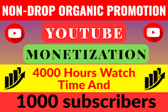grow up 4000 youtube watch hours very high quality