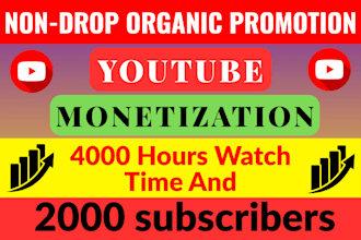 grow up 4000 youtube watch hours very high quality