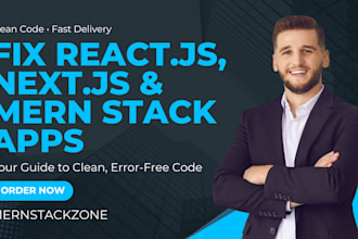 fix bugs and errors in reactjs, nextjs, or mern websites