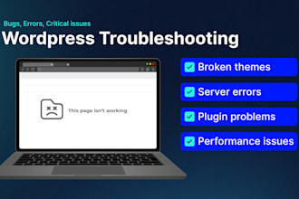 repair wordpress site errors, plugin conflicts and fix js, CSS, PHP