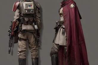 create star wars, sci fi art, sci fi game illustration