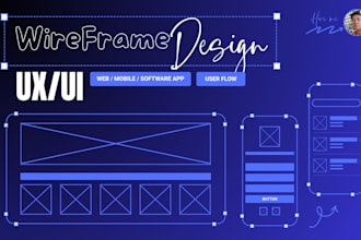 design wireframe, UX design for mobile, website, and software UI