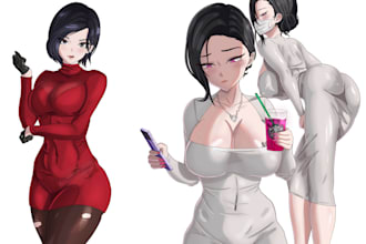 draw anime charachter, nsfw, fanart, oc