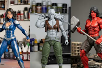 3d print and paint your anime figure, character  miniature tabletop for 3d print