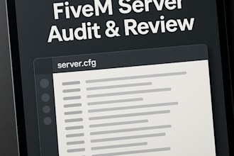 review and audit your fivem rp server for bugs and performance