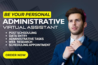 be your executive personal virtual assistant administrative tasks support VA