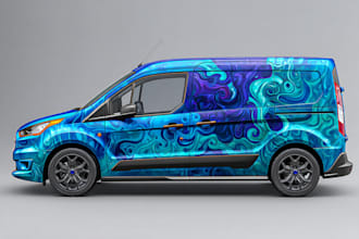 design a custom vehicle wrap, cars, pickups, trailers, etc