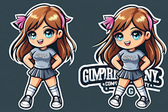 give a high quality   t shart girls mascot logo  design for your company