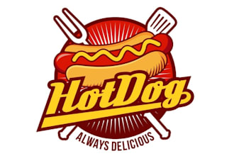 make high quality hot dog logo with fastest delivery