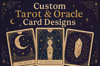 design custom tarot cards and oracle card illustrations