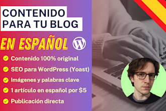 be your spanish SEO copywriter for your wordpress blog or website