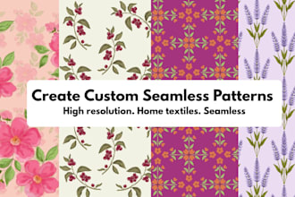 design custom patterns for textile and wallpaper use