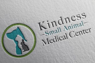 do amazing pet, dog, cat or animal and veterinary clinic logo