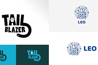 design simple, flat and minimalist animal logo