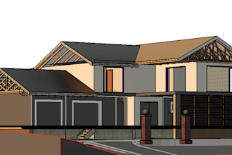 3d designs and architectural drawings using revit, archicad