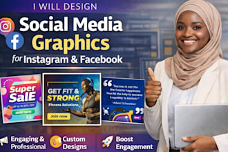 design engaging social media graphics for instagram facebook