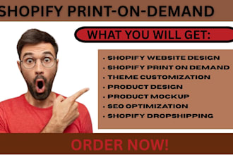 create shopify  pod store using trends and viral products
