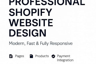 design a professional shopify ecommerce store