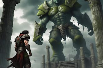 create comic style superhero art in marvel or dc style