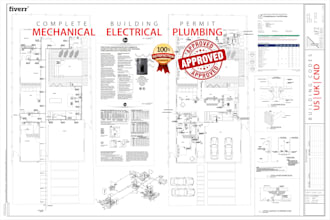 do hvac, electrical, plumbing, mep drawing, and permit plans