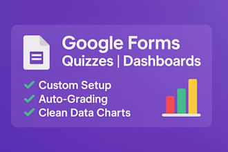 create google forms, quizzes or dashboards in sheets
