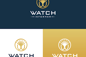 do creative professional clock and watch logo design