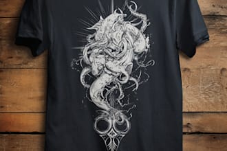 create a custom anime t shirt design for you
