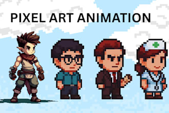 create pixel art animation sprite pixel illustration character design pixel art