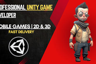 develop a complete 2d or 3d unity android game from scratch