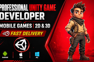 build a complete unity 2d or 3d mobile game for android