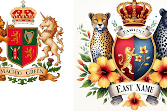 design luxury heraldic coat of arms logo