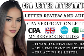 write CPA letter for verification or attestation, CPA audit, CPA review