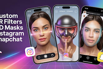 create stunning custom 3d ar filters and beauty masks for tiktok snapchat
