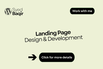 design and develop landing page