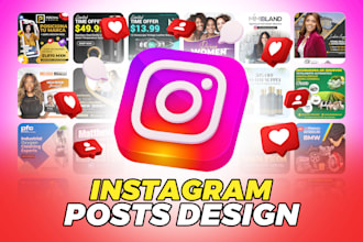 design professional instagram posts and linkedin banner