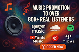 promote amazon music soundcloud music spotify music youtube music tidal music