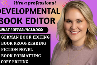 proofread, format, edit your german book, fiction novel, romance story, memoir