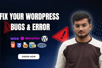fix wordpress issues, bugs, woocommerce errors elementor glitches site crashes