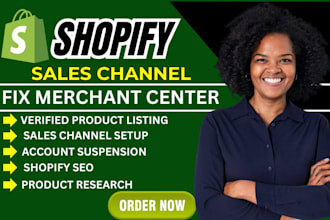 setup shopify sales channel, store SEO fix google merchant product verified