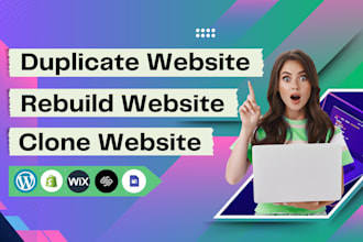 build or rebuild website, clone, revamp or duplicate website