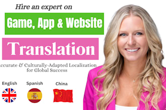 translate and localize your game, app or website into spanish, russian, chinese