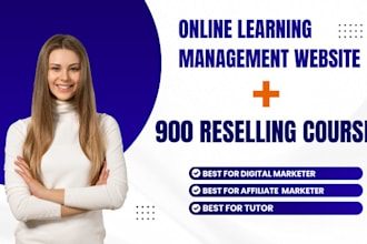 build an online learning  website with a reselling course
